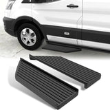 Running Board Fits for Ford Transit 150, 250, 350, Aluminum Rear Side Steps for Van No-Drilling Required-1