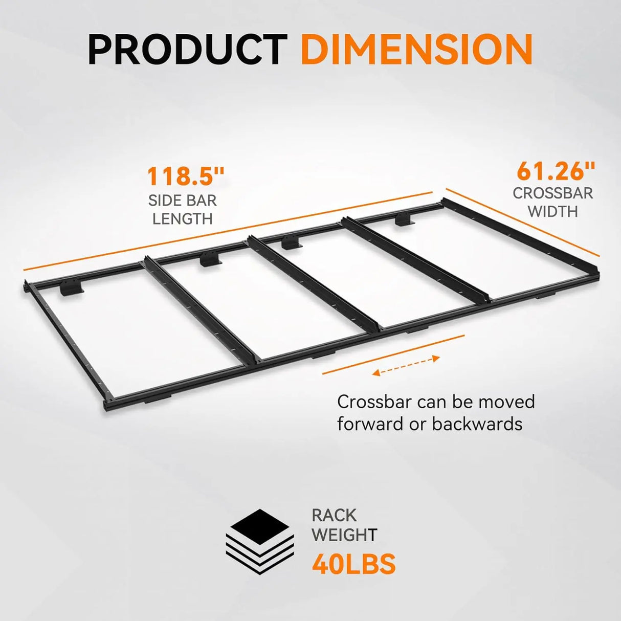 Aluminum Van Roof Rack Pro for Ford Transit 148" for Solar Panels Installation - MELIPRON