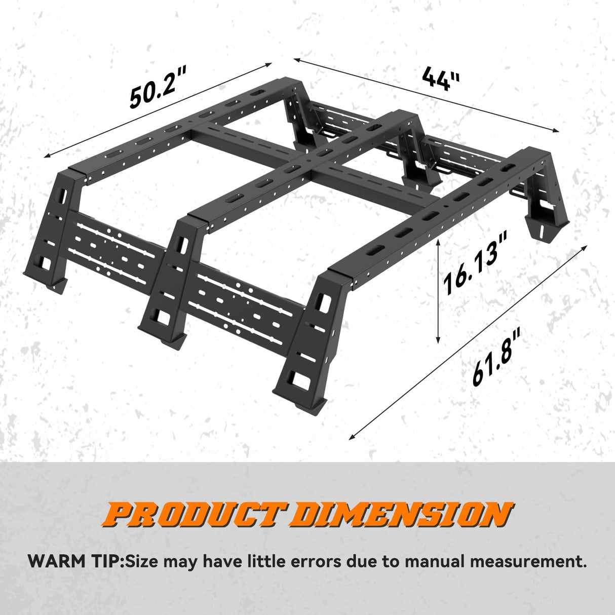 Overland Truck Bed Rack Tent Rack for Toyota Tacoma - MELIPRON