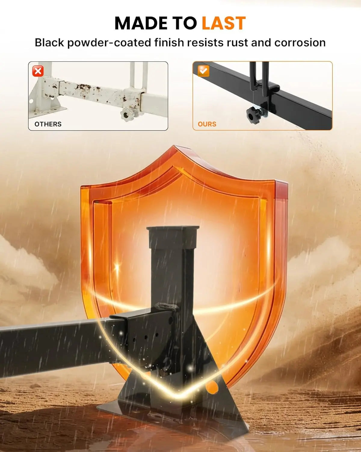 800lbs Van Roof Ladder Rack with Rear Roller Fits for 2015-2025 Ford Transit 150 250 350, Steel Cargo Van Rack with Anti-Rust Coating, Ideal for Transporting Ladders, Pipes-4