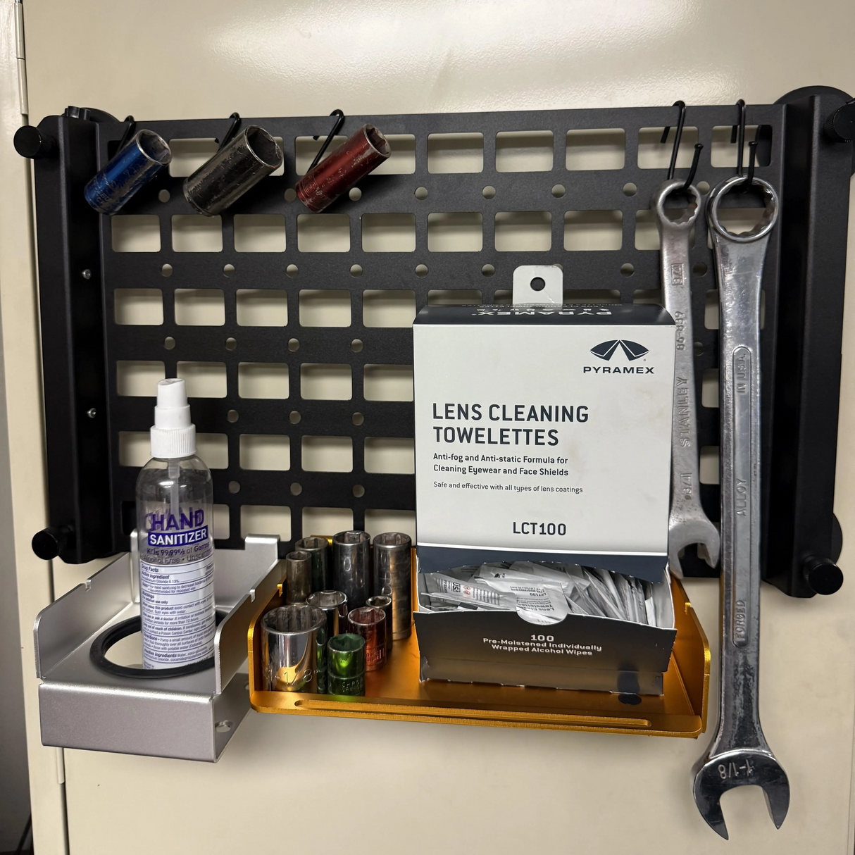 Magnetic Toolbox Tray Set with MOLLE Panel – Modular Detachable Storage Shelf for Camper Vans, Camping, Outdoor Cooking, Garages & Workshops-7