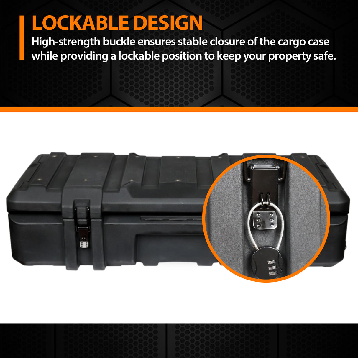 MELIPRON MGS Cargo Case with Outside Molle Panel & Lay-Flat Built-In Molle Panel Tabletop Travel Assist Tires - MELIPRON