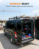 800lbs Van Roof Ladder Rack with Rear Roller Fits for 2015-2025 Ford Transit 150 250 350, Steel Cargo Van Rack with Anti-Rust Coating, Ideal for Transporting Ladders, Pipes-7