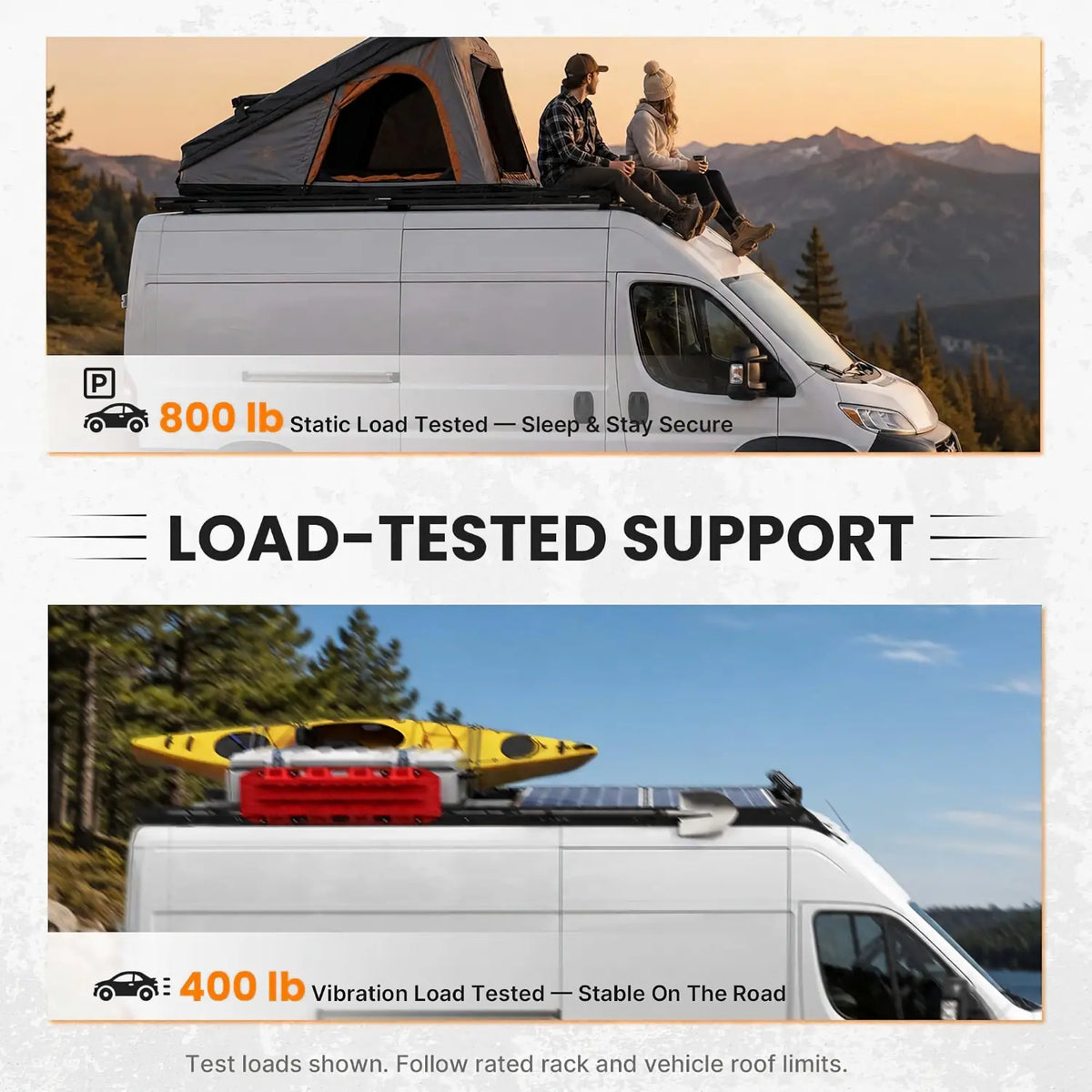 MELIPRON Aluminum Van Roof Rack for RAM ProMaster 159" WB EXT High Roof
