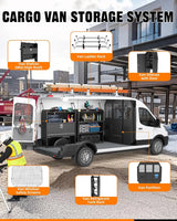 Commercial Van Shelving with Door Kit, 42''W x 46''H x 13''D -7