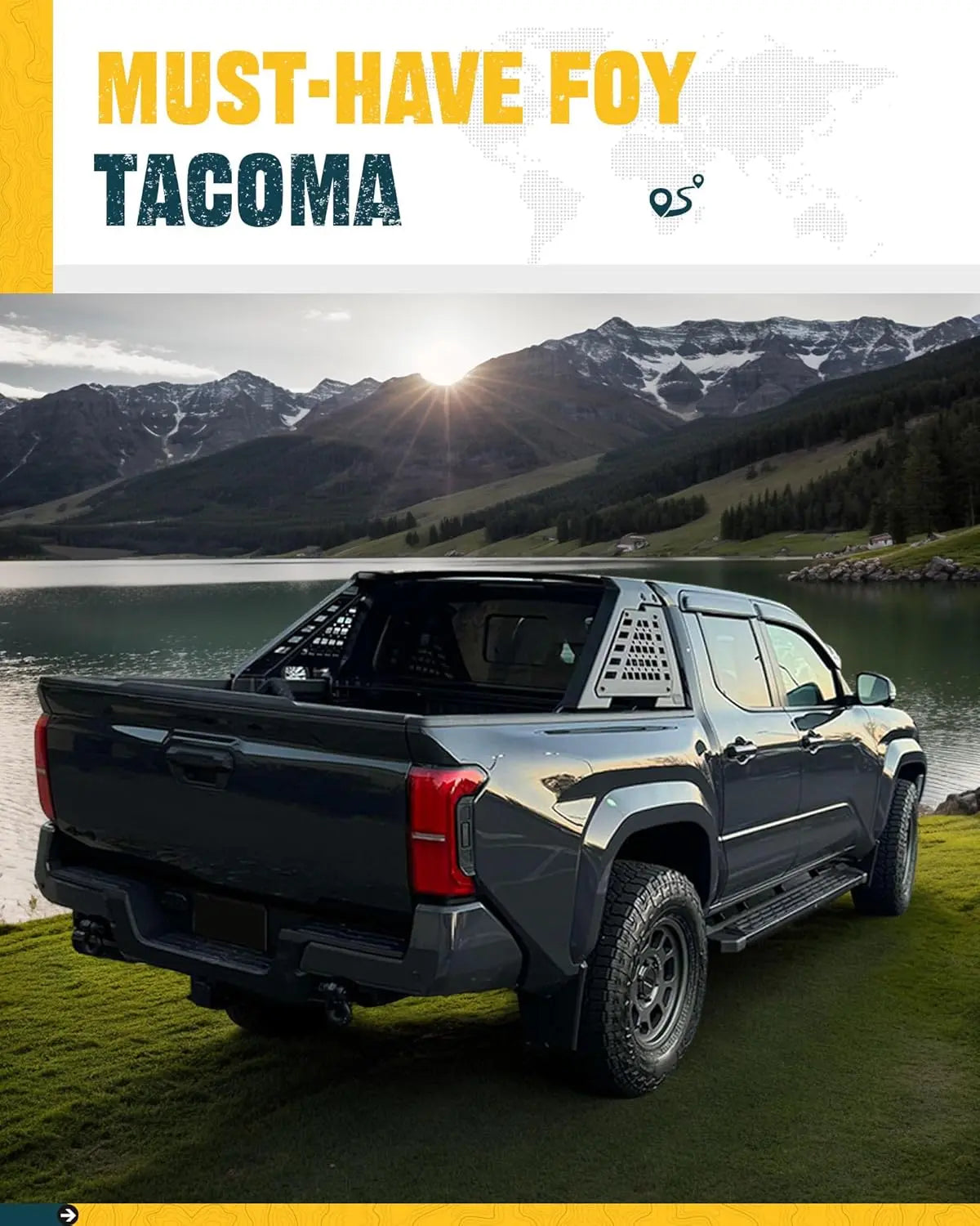 Running Boards for 2024 2025 Toyota Tacoma Double Cab - MELIPRON