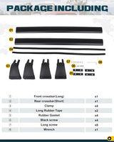 Roof Rack Cross Bars for Toyota Tacoma 2024 2025 Double Cab - MELIPRON