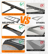MELIPRON Ford Transit 148" WB Ext High Roof Aluminum Roof Rack, Low Profile, Wind Fairing, T-Slot, 300lb/500lb Capacity -8