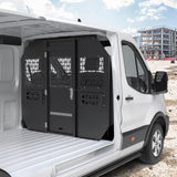 Melipron Van Partition Bulkhead Fit for Ford Transit 150 250 350 Low Roof with Door Handle
