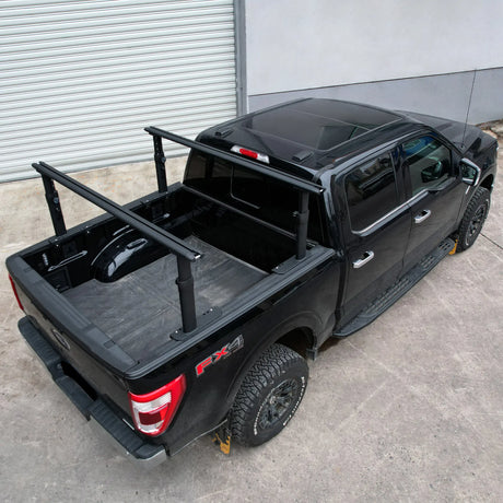 Adjustable Truck Bed Ladder Rack for Full Size Truck 600 LBS-1