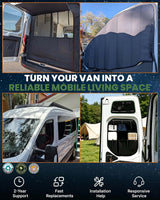 Melipron Magnetic Rear Door Bug Screen with Blackout Panel for RAM ProMaster High Roof 2015-2026