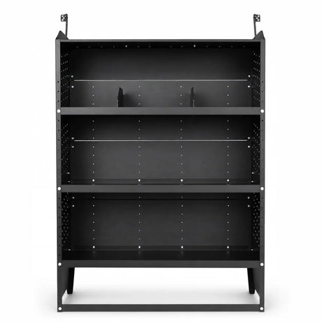 Melipron Ford Transit Van Partition & 42″ W x 60″ H x 13″ D Steel Shelving, Fits Transit 150/250/350 Mid-Roof 2014–2026