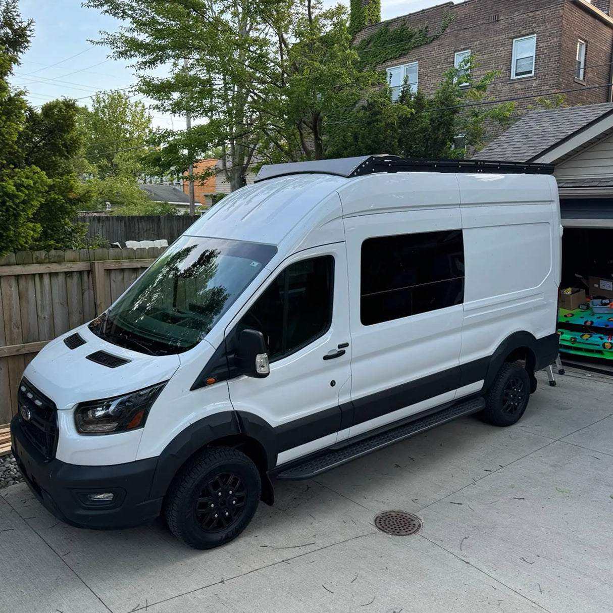 Melipron Aluminum Van Roof Rack Pro for Ford Transit 148" for Solar Panels Installation