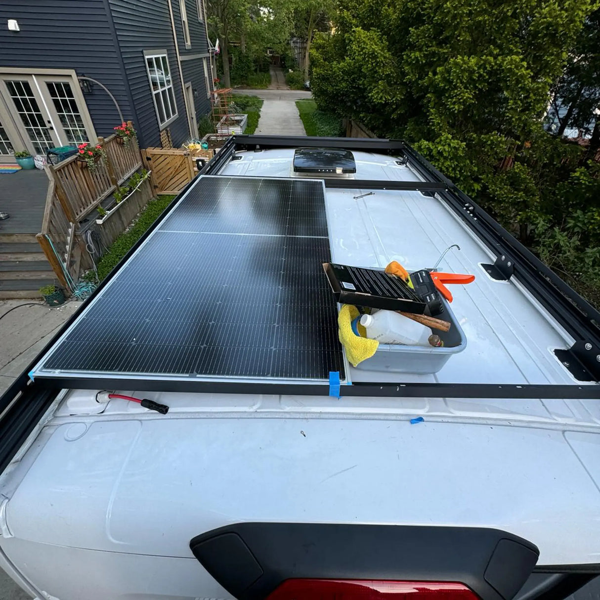 Melipron Aluminum Van Roof Rack Pro for Ford Transit 148" for Solar Panels Installation