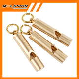 3x Brass Outdoor Survival Whistle - MELIPRON