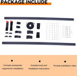 Melipron Truck Topper Rack Adjustable Pickup Camper Shell Roof Ladder Rack for Trailer Van Truck Cap-15