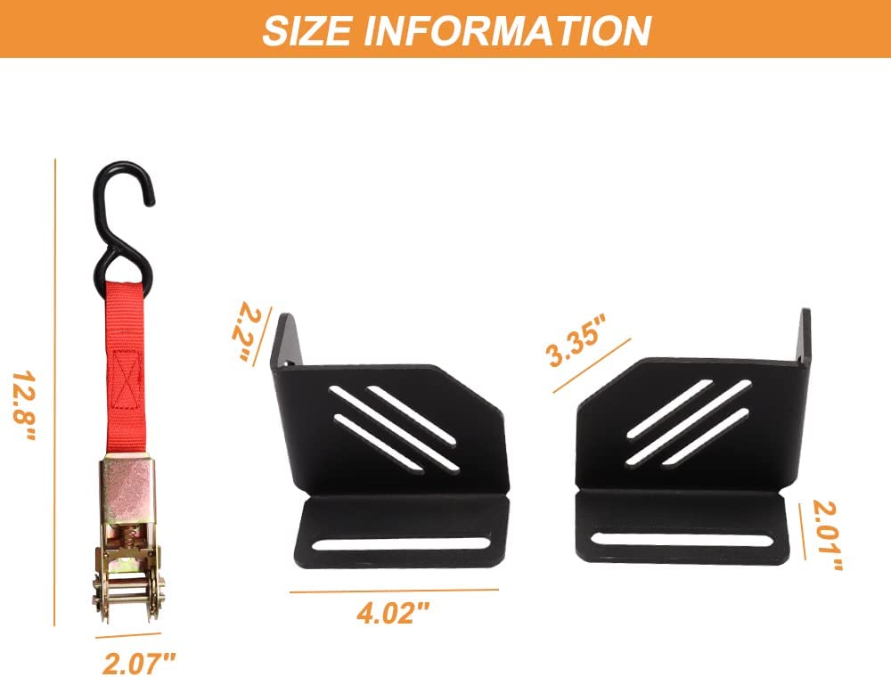 4Pcs Platform Cargo Corner Brackets with Ratchet Straps - MELIPRON