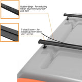 Melipron Truck Topper Rack Adjustable Pickup Camper Shell Roof Ladder Rack for Trailer Van Truck Cap-10
